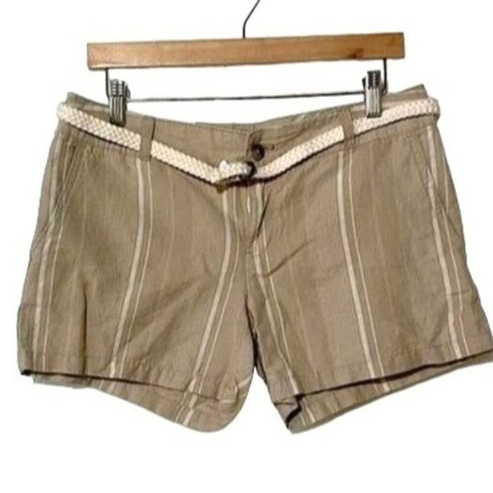 Tommy Hilfiger NWT· Size 6 · Linen Cotton Blend Chino Shorts · Belted · Beige